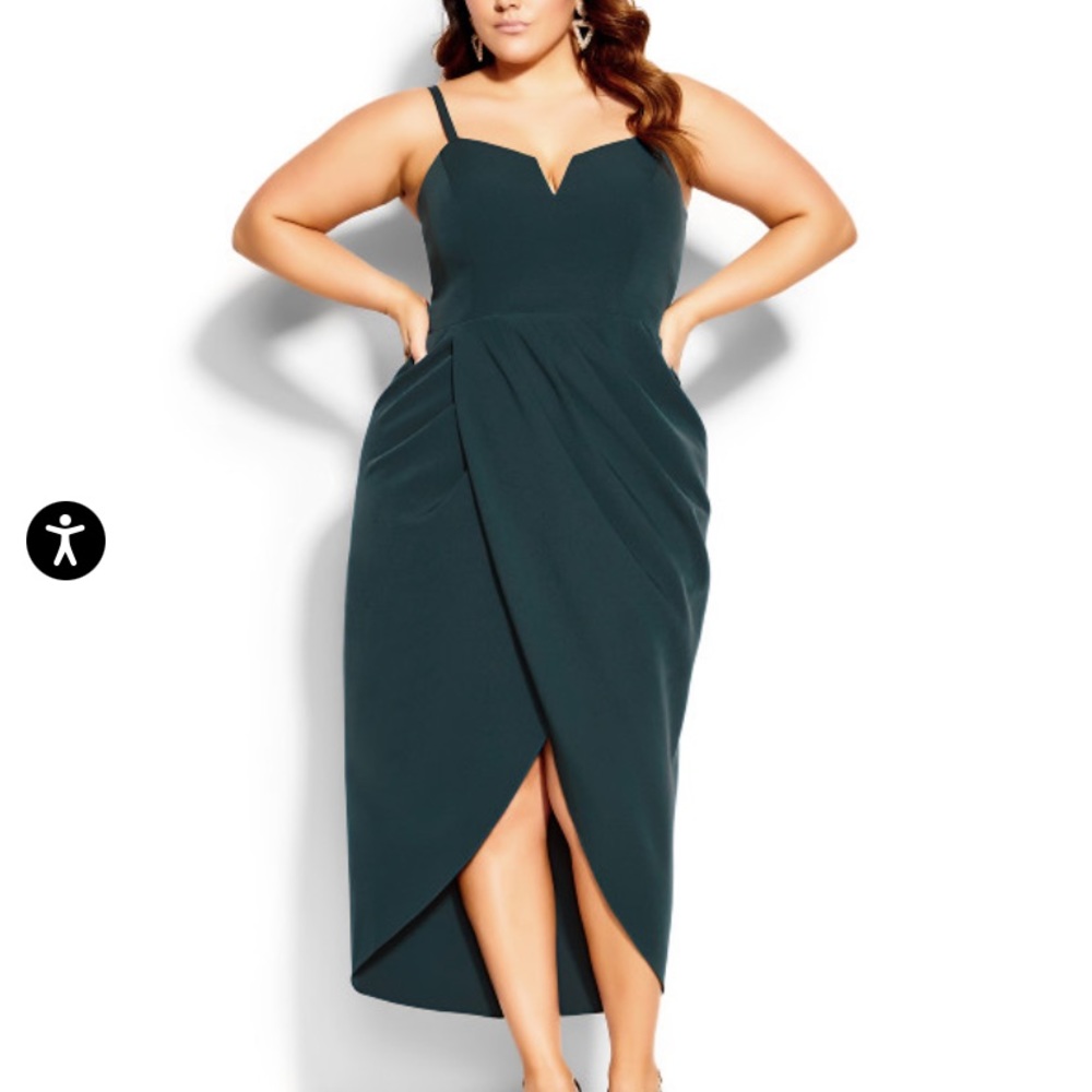 Sassy V Teal Dress